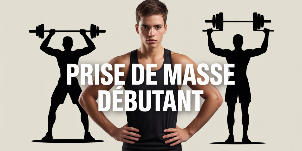 programme prise de masse debutant illustration silhouettes sport