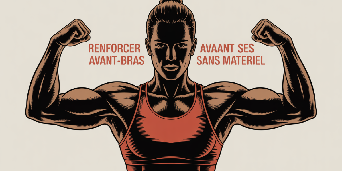 Silhouette sport avant-bras musclés, mouvement poignet, renforcement grip