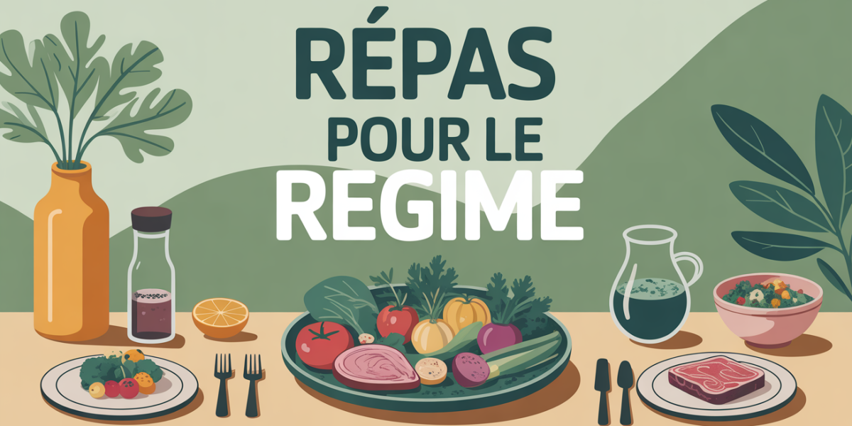 repas pour le regime table équilibrée légumes protéines féculents