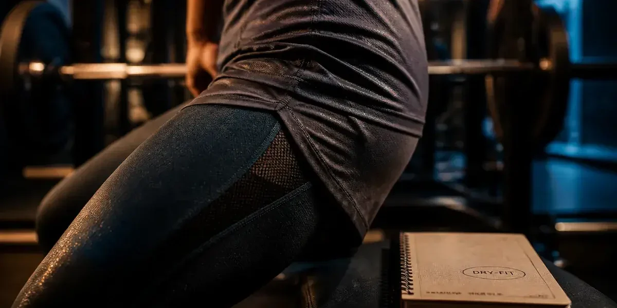 Vêtement musculation technique : legging et t-shirt anti-transpiration en salle de sport