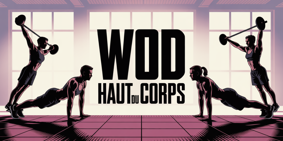WOD haut du corps silhouettes push-ups dips salon